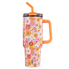 40oz Tumbler in Multi Flower