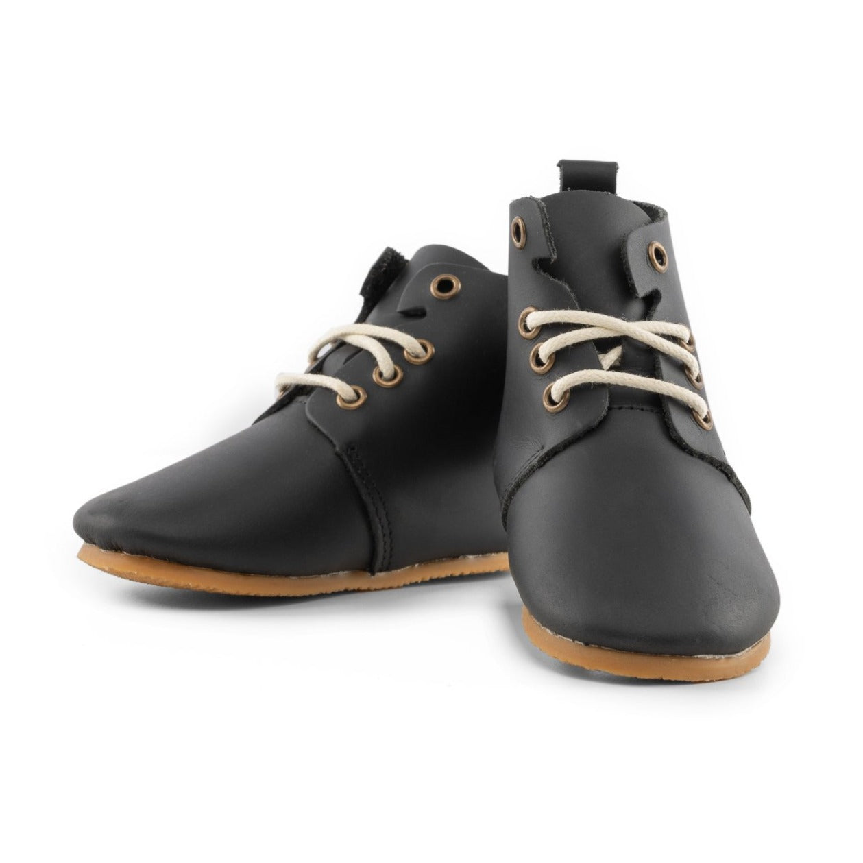 Black - High Top Oxfords - Hard Sole