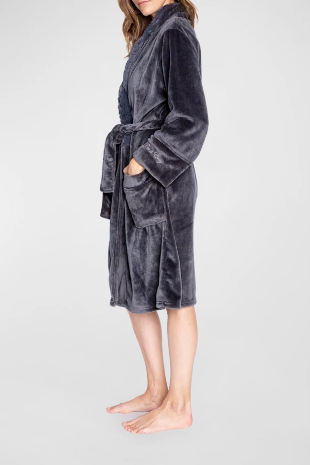 Charcoal Take It Easy luxe plush robe