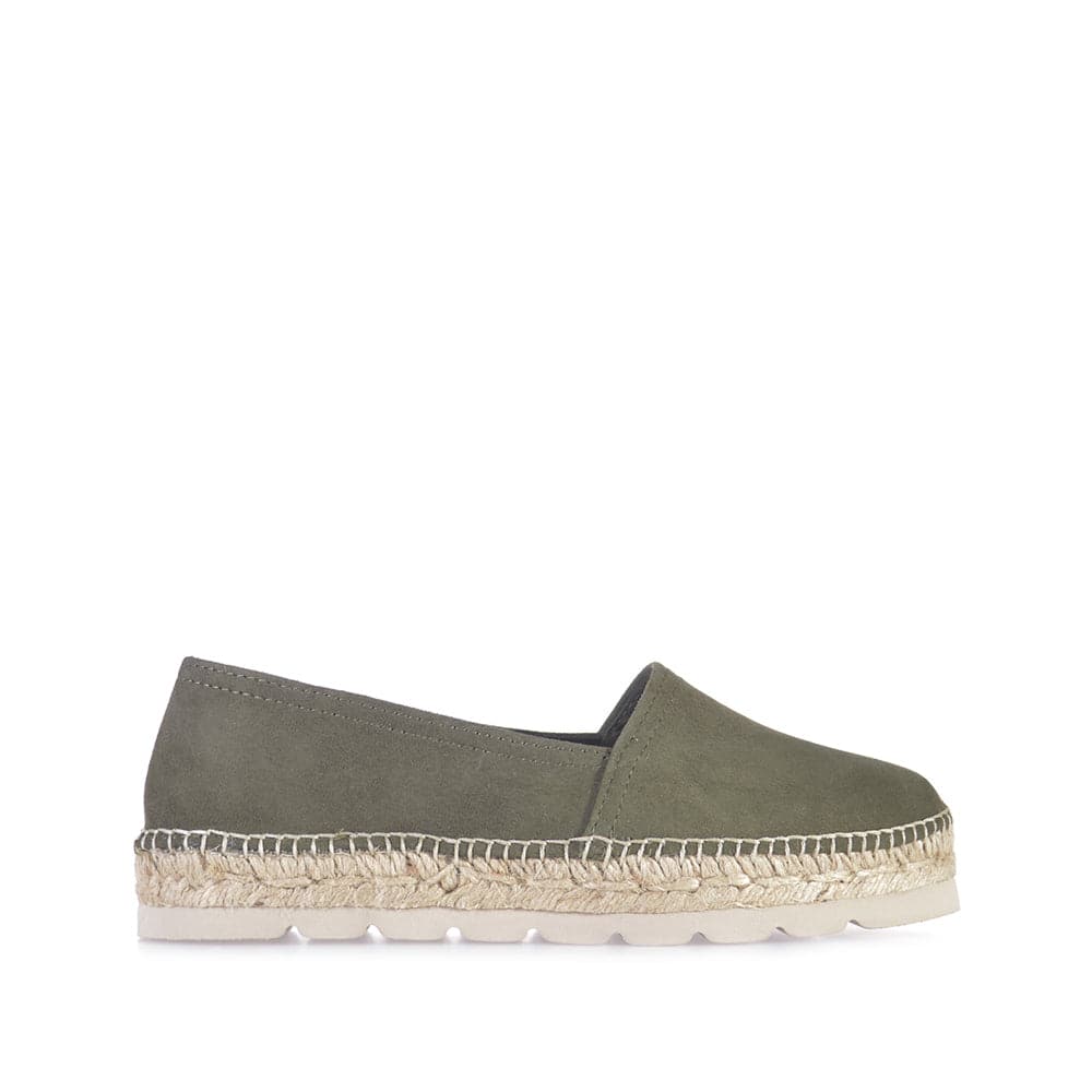 Closed Toe Suede Leather Espadrilles for Women - Alma-A