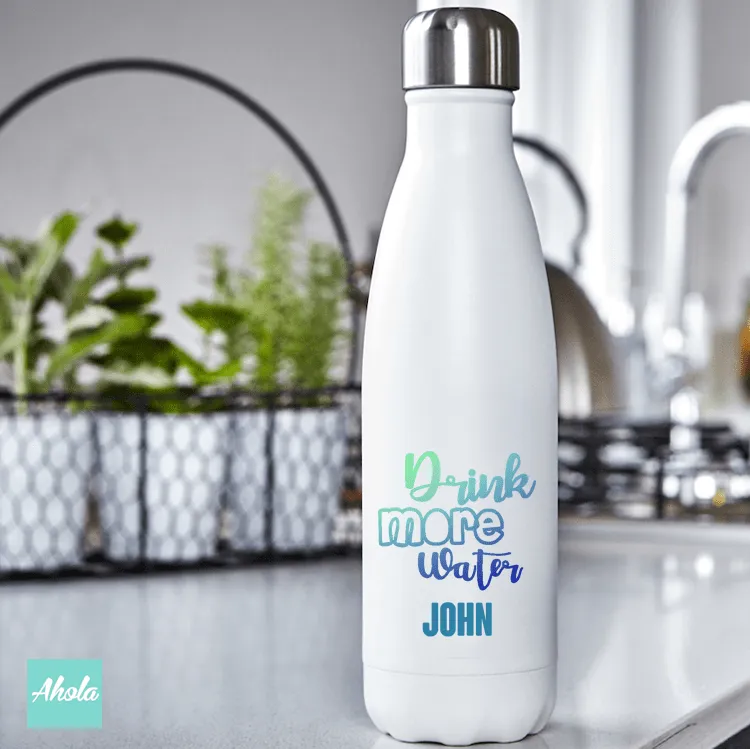 【Drink more water】Stainless Steel Hot or Cold Bottle 不鏽鋼保冷/保温樽