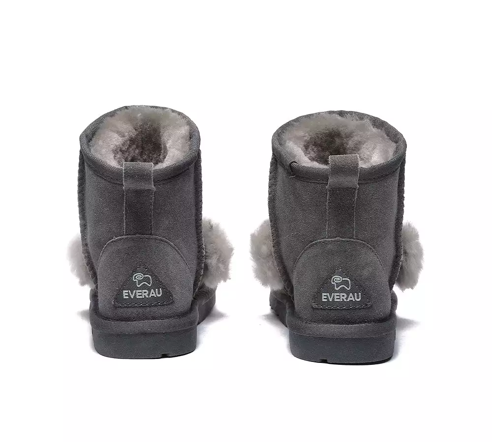 EVERAU Kid Sheepskin Boots Koala Kids Plus