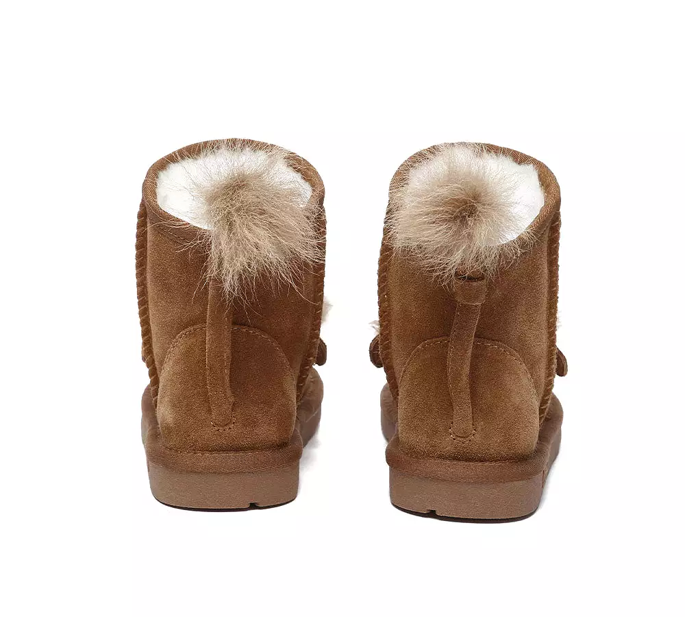 EVERAU Kid Sheepskin Boots Lion Kids Plus