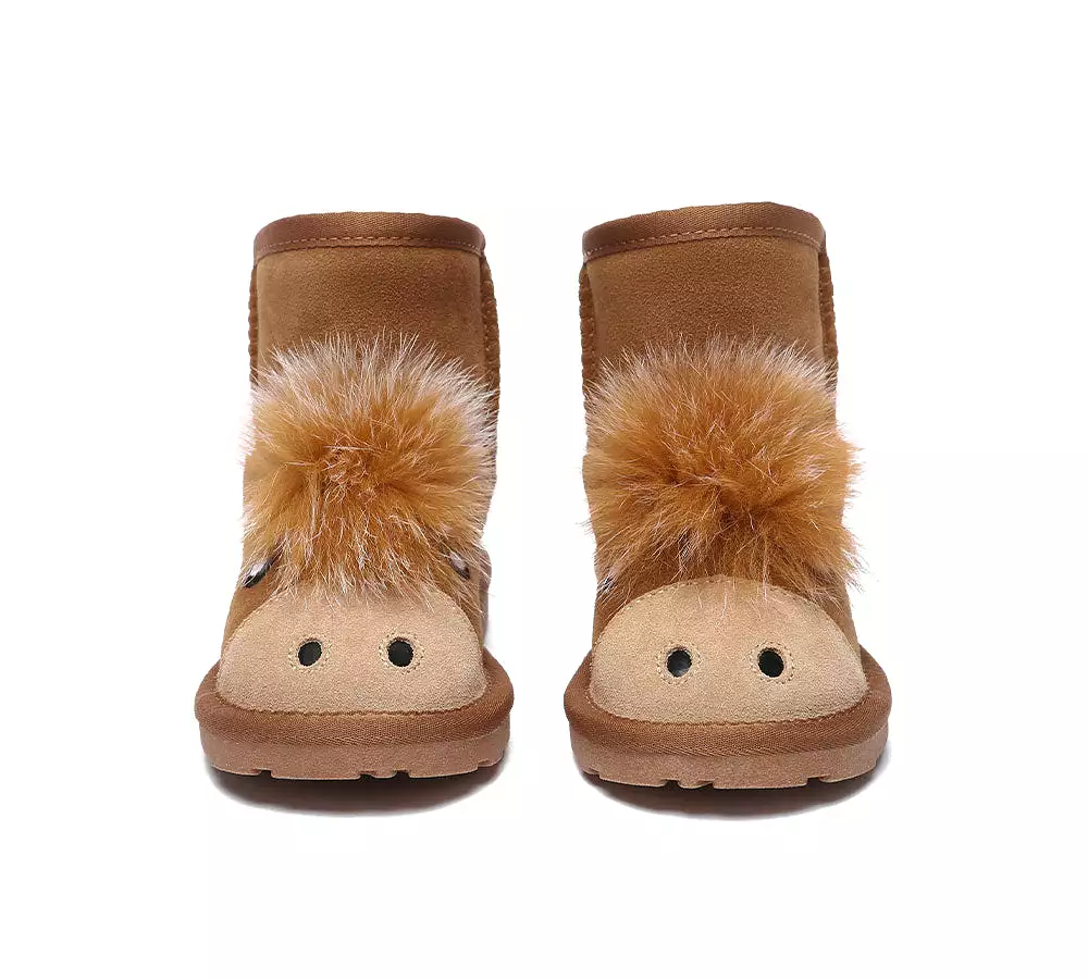 EVERAU Kid Sheepskin Boots Pony Kids Plus