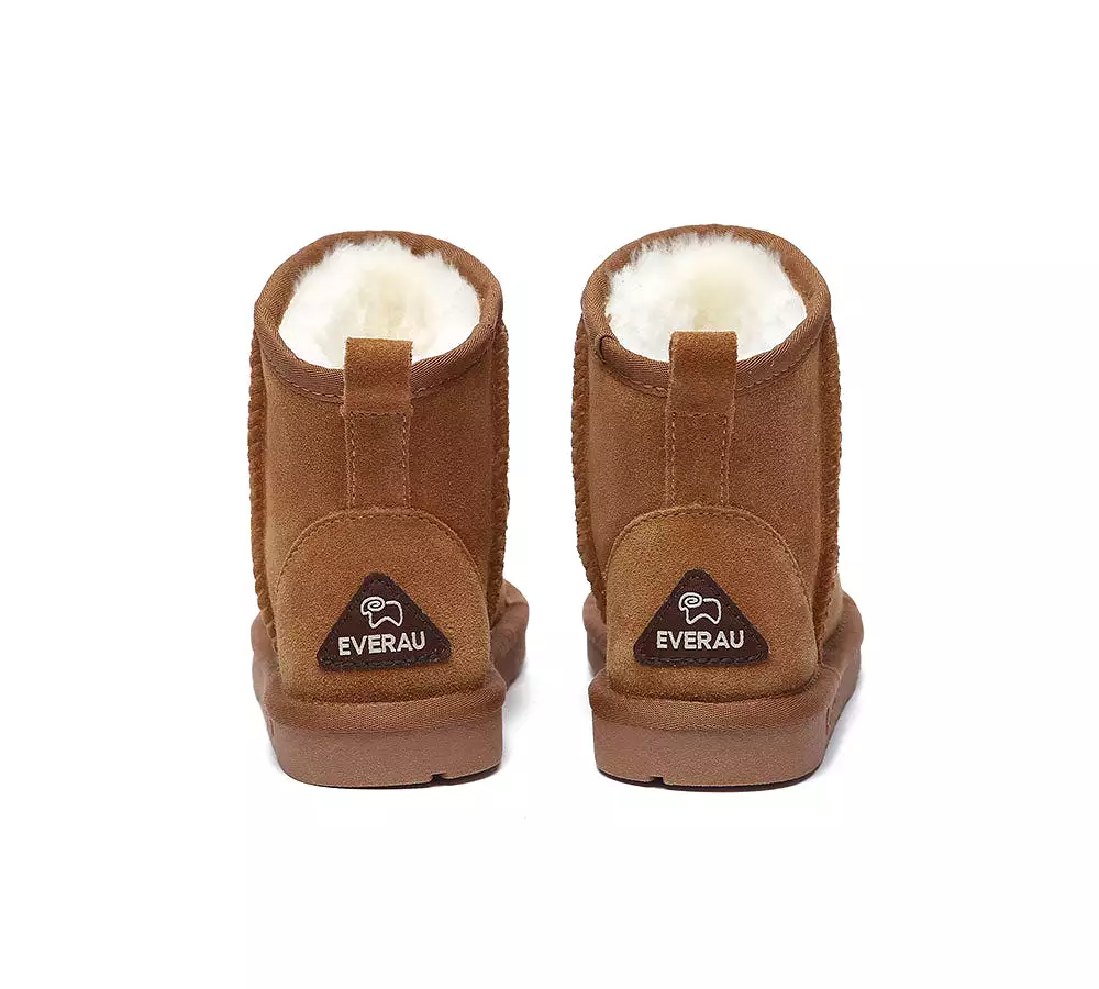 EVERAU Kid Sheepskin Boots Pony Kids Plus