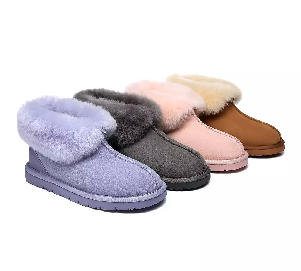 EVERAU Mallow Sheepskin Ankle Slipper