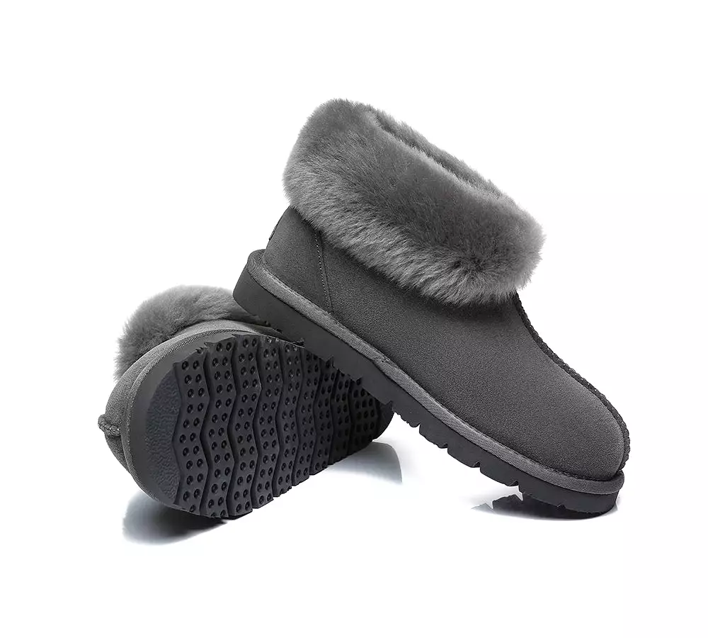 EVERAU Mallow Sheepskin Ankle Slipper