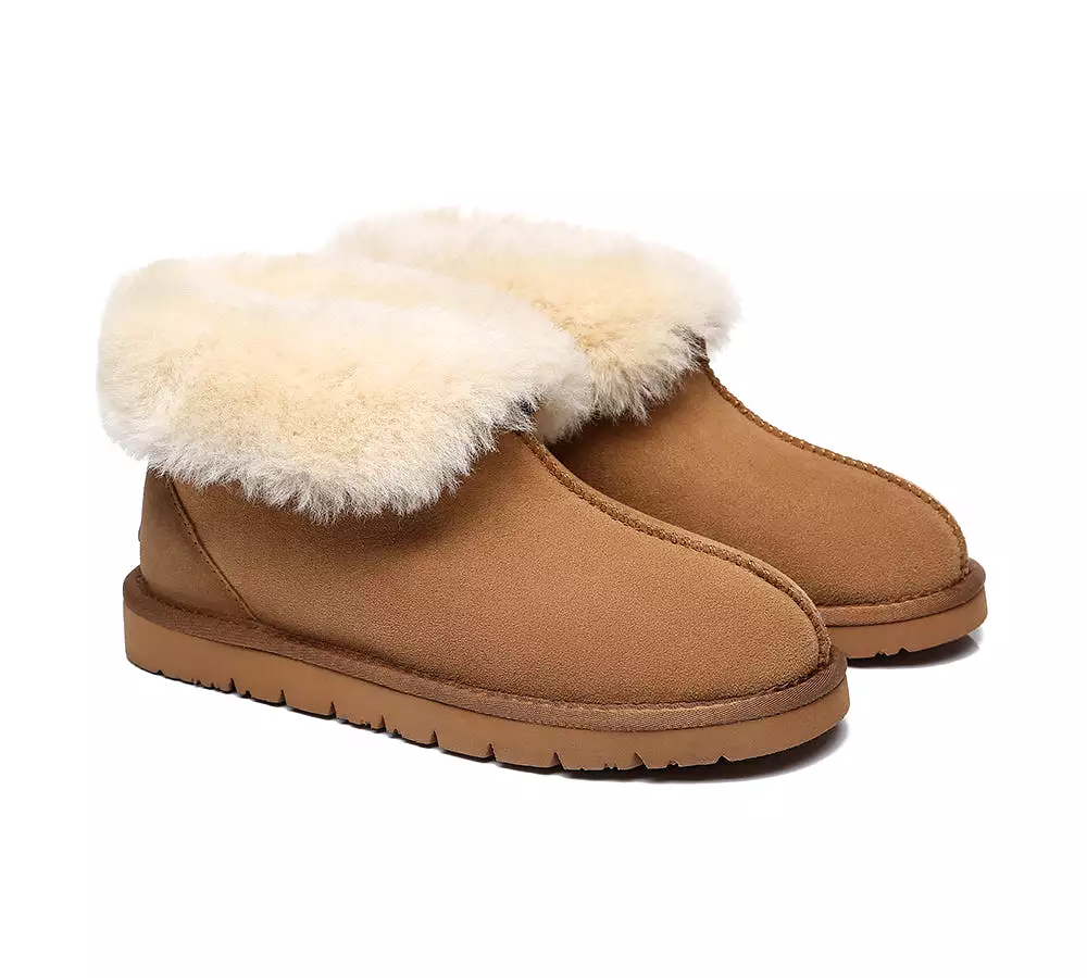 EVERAU Mallow Sheepskin Ankle Slipper