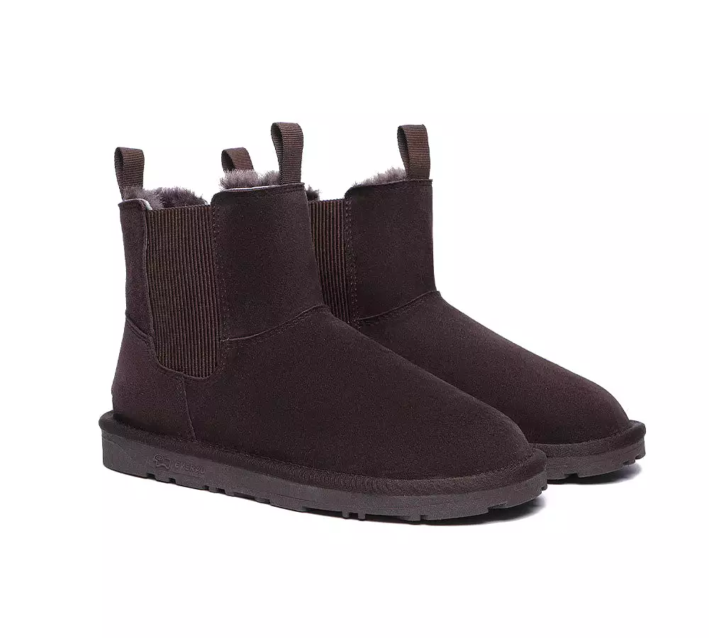 EVERAU Women Sheepskin Mini Boots Guildford