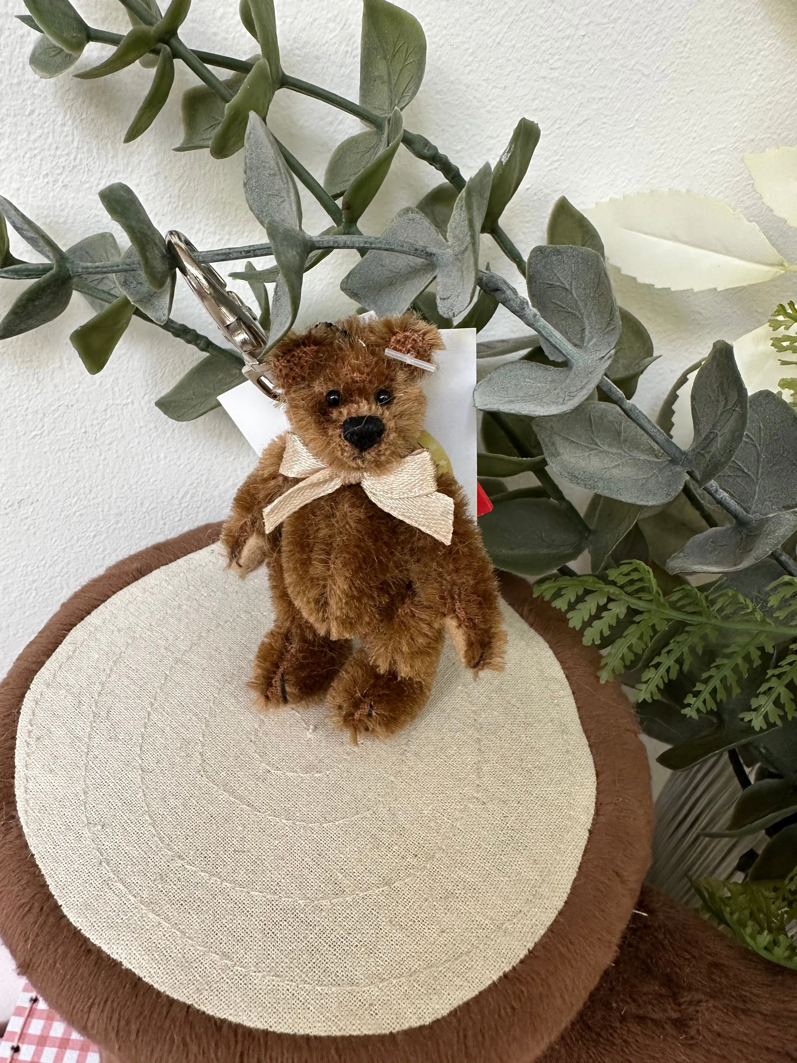 Henri Brown Mohair jointed Teddy Bear Key Ring Bag Charm