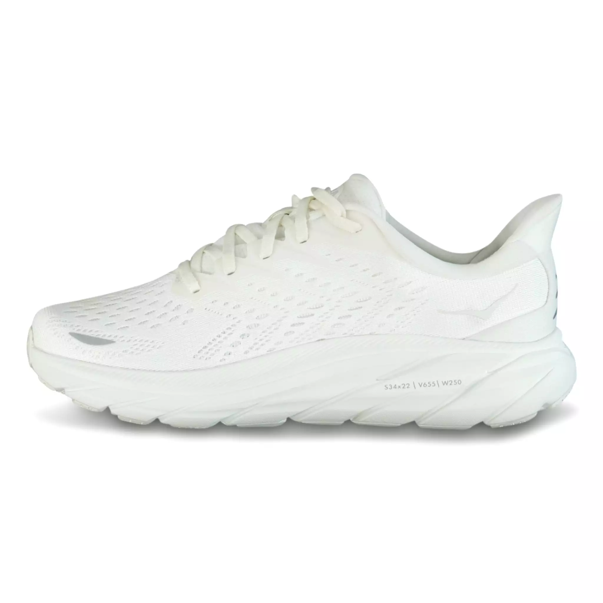 HOKA CLIFTON 8 WHITE TRAINERS