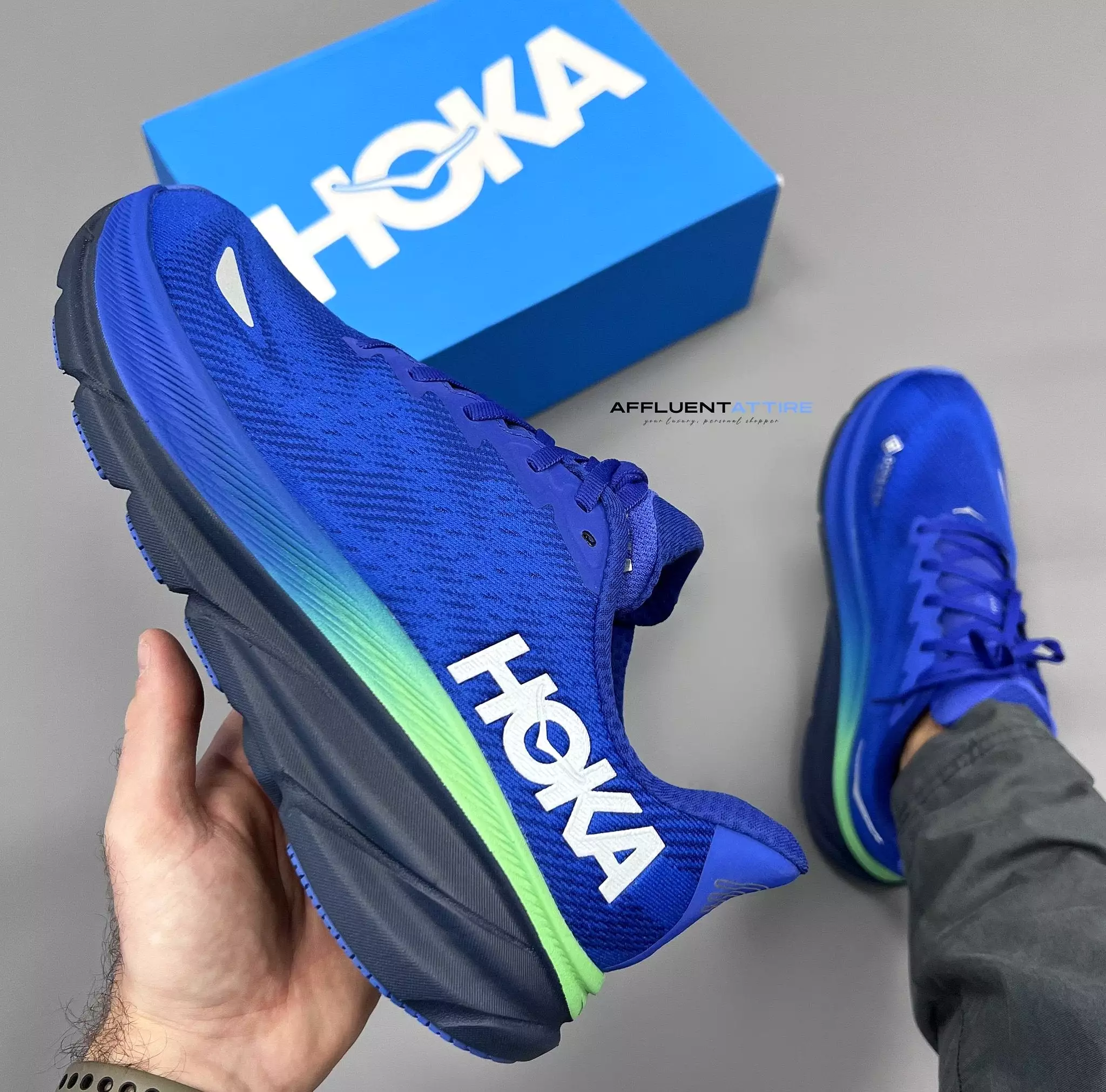 HOKA CLIFTON 9 GORTEX ELECTRIC BLUE