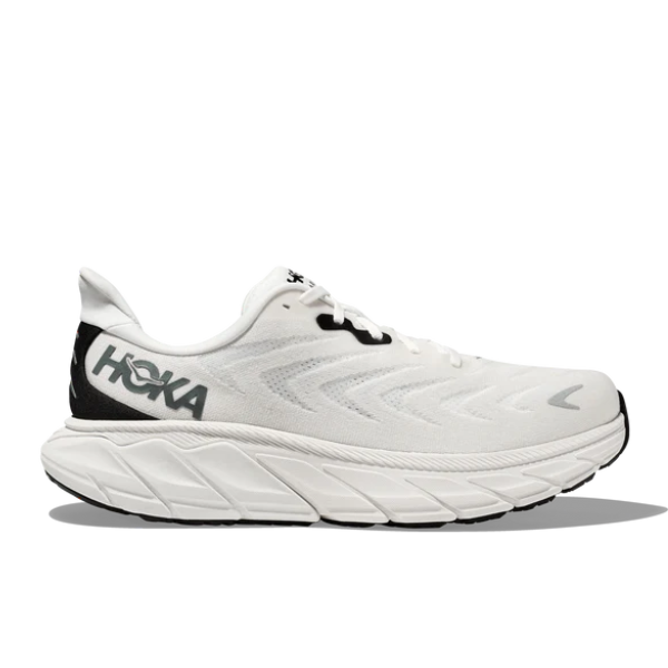 HOKA Men's Arahi 6 Wide Blanc De Blanc / Steel Wool