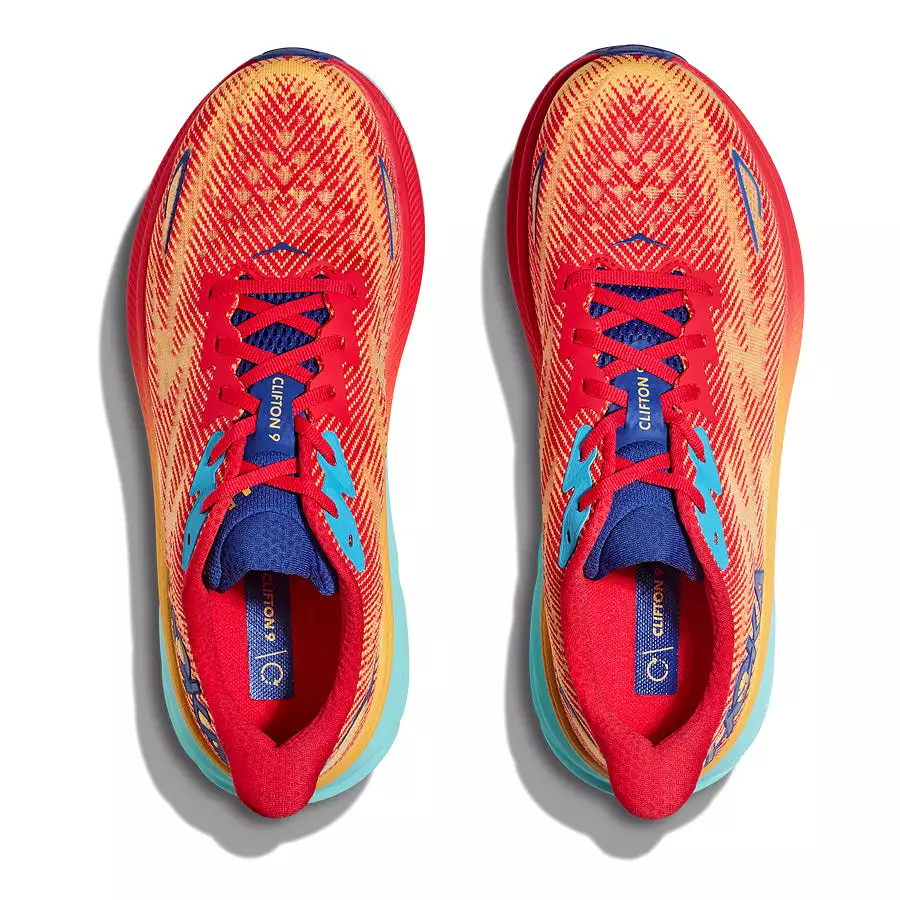 Hoka One One Clifton 9 Naranja Rojo