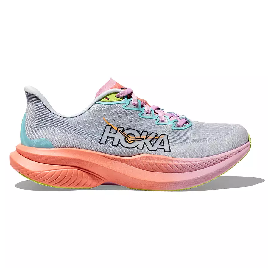 Hoka One One Mach 6 Gris Rosa Azul