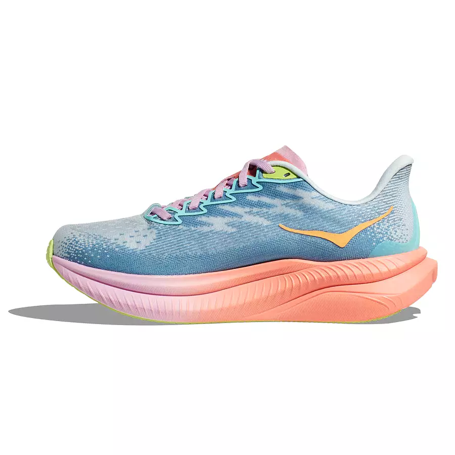 Hoka One One Mach 6 Gris Rosa Azul