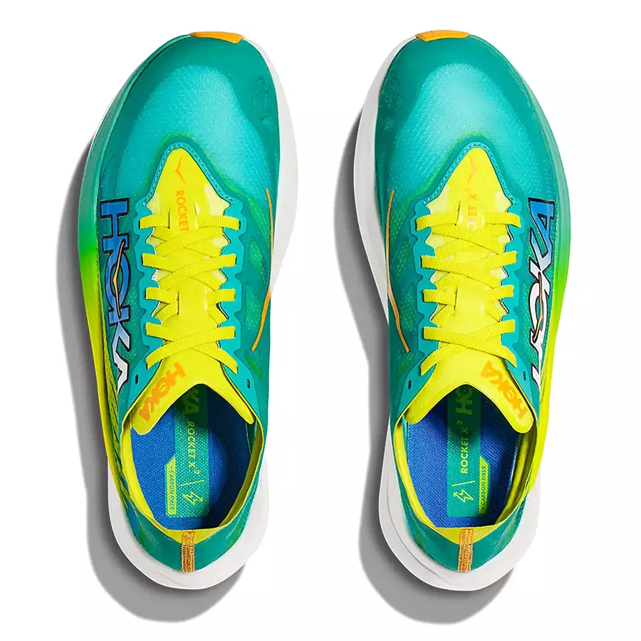 Hoka One One Rocket X2 Verde Amarillo