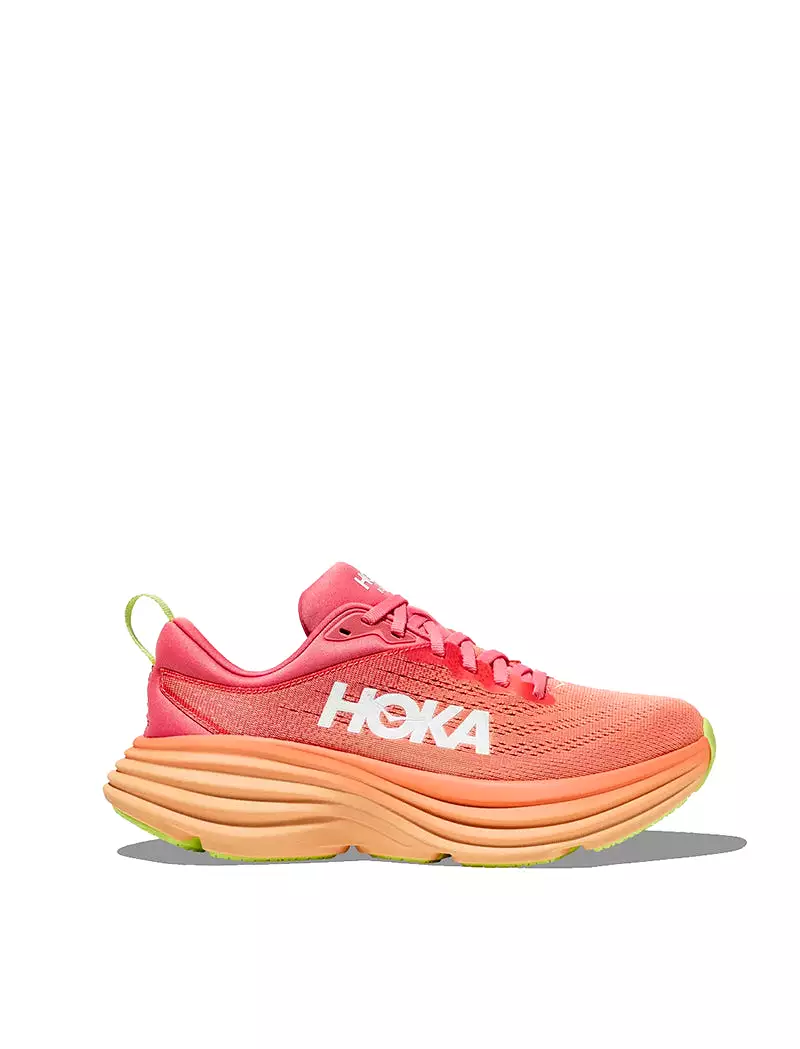 Hoka Womens Bondi 8 Trainer Coral / Papaya