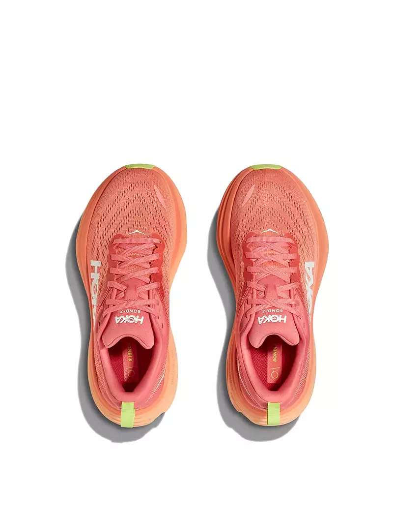 Hoka Womens Bondi 8 Trainer Coral / Papaya