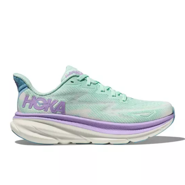 HOKA Women's Clifton 9 Wide Sunlit Ocean/Lilac Mist