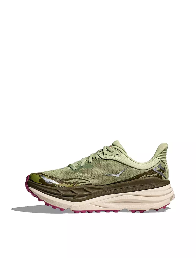 Hoka Womens Stinson 7 Trainer Seed Green / Beet Root