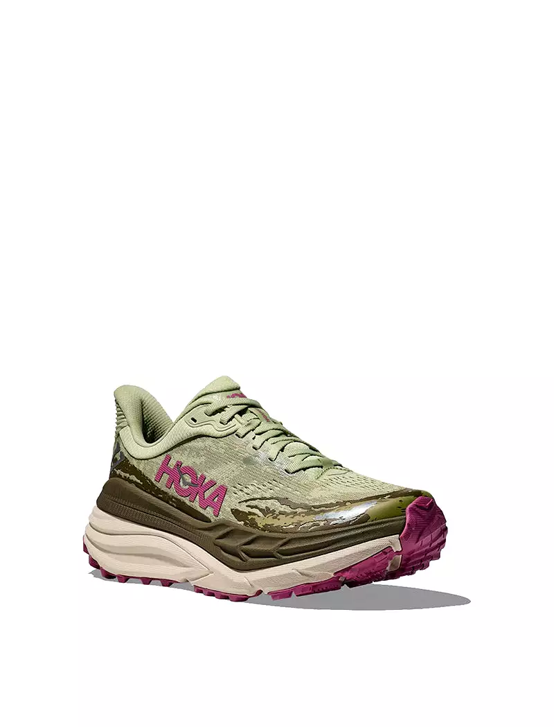 Hoka Womens Stinson 7 Trainer Seed Green / Beet Root