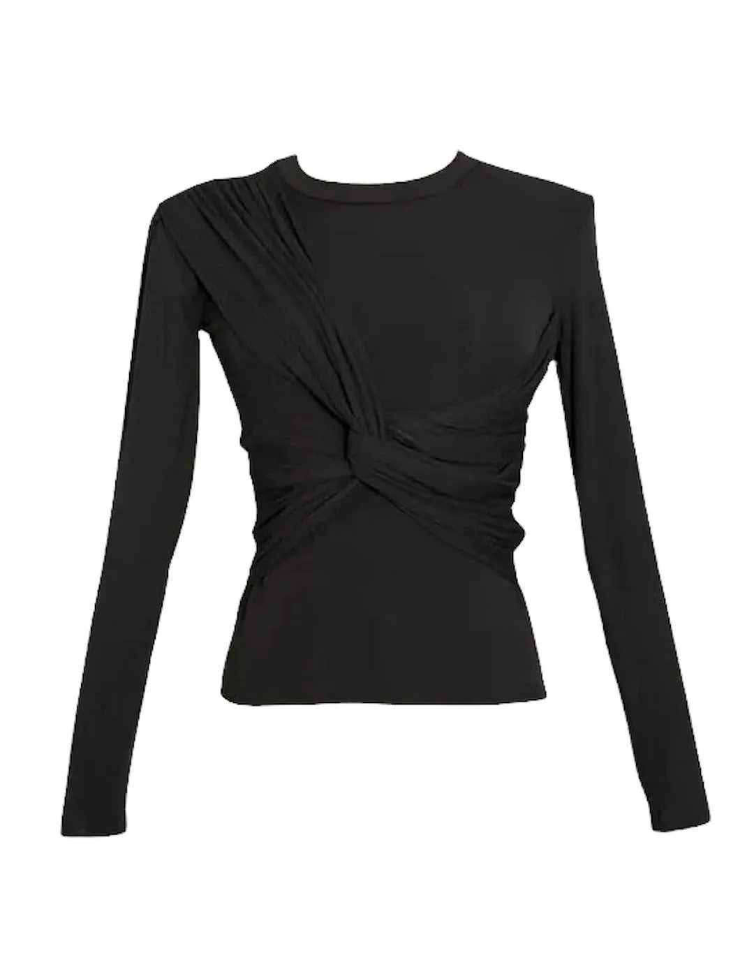 Long Sleeve Stretchy Ruched Front Top