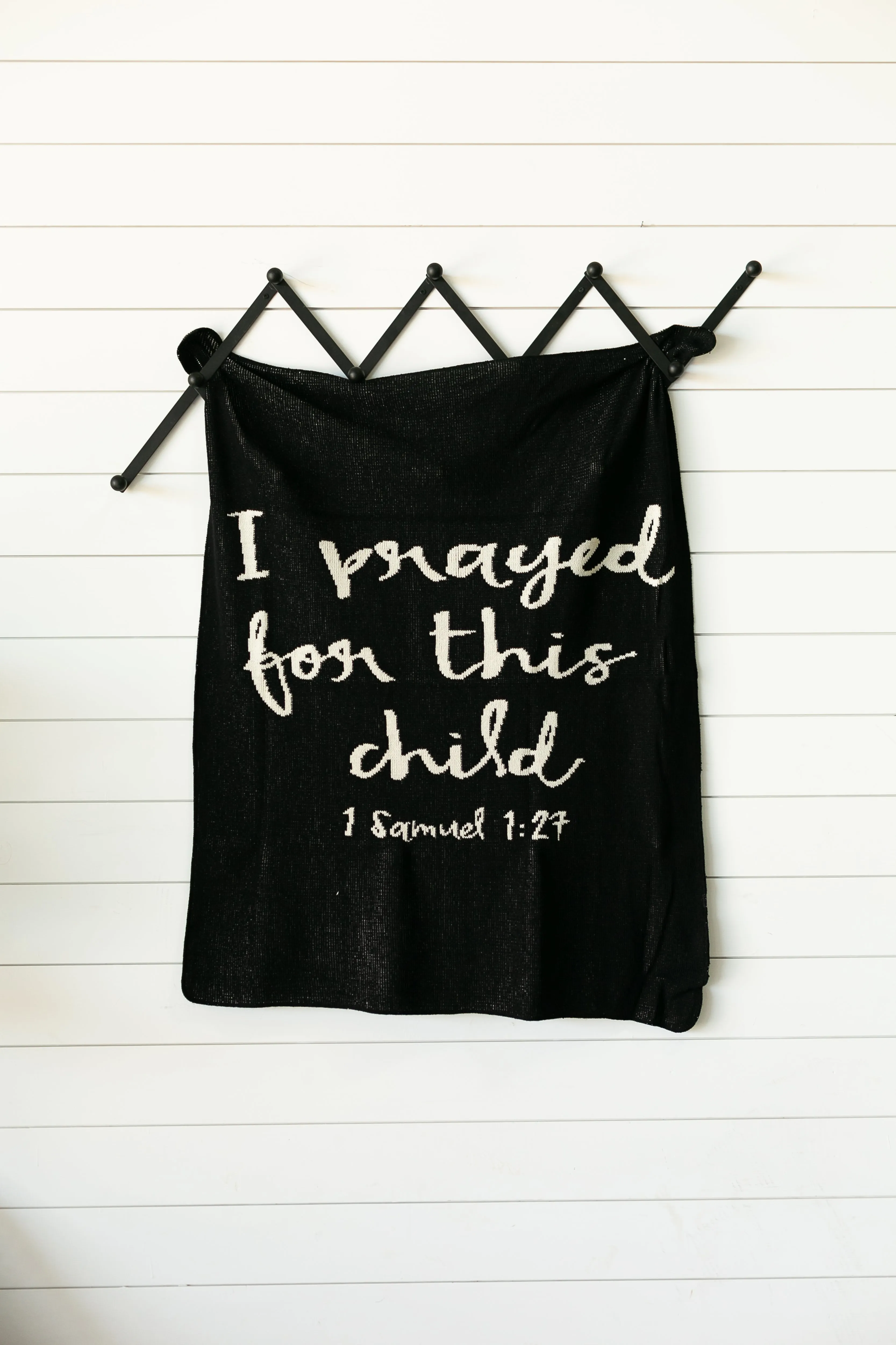 Made in the USA | Recycled Cotton Blend I prayed for this child Throw Blanket