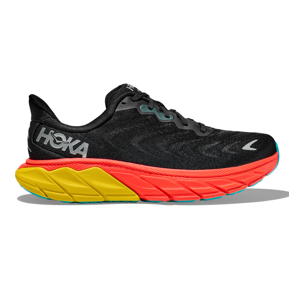 Men's Hoka One One Arahi 6, Black/Flame, 9.5 D Medium