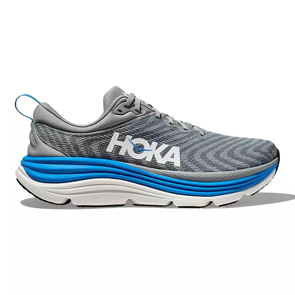 Men's HOKA ONE ONE Gaviota 5, Limestone/Diva Blue, 11.5 2E Wide