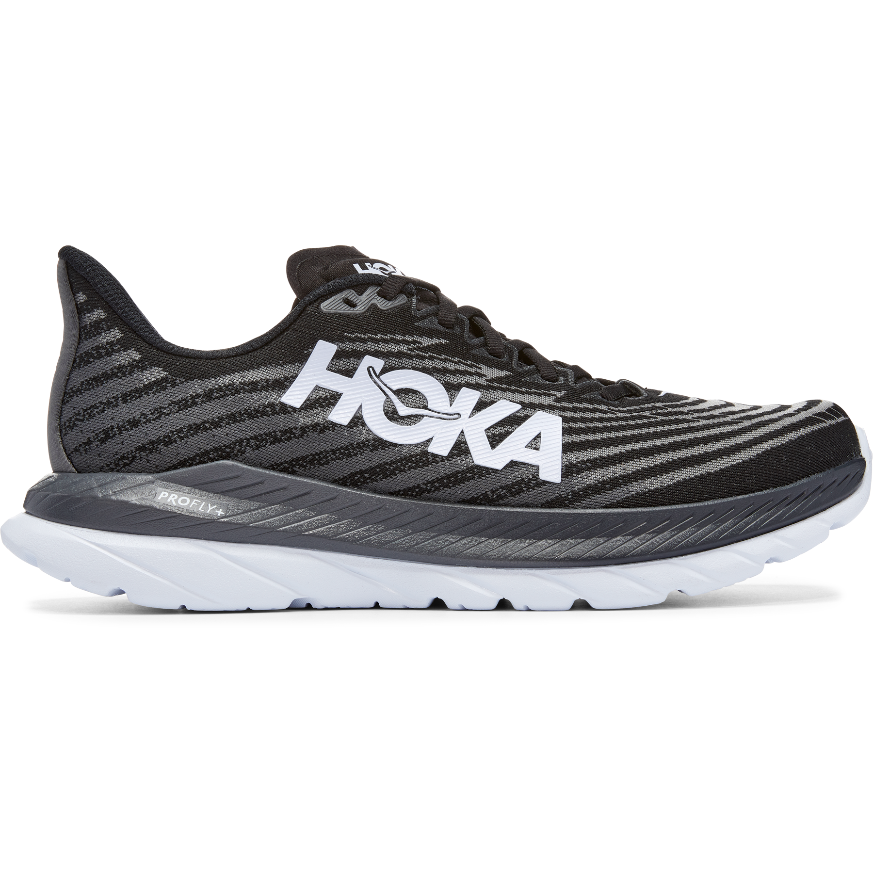 Men's Hoka One One Mach 5, Black/Castlerock, 9 2E Wide