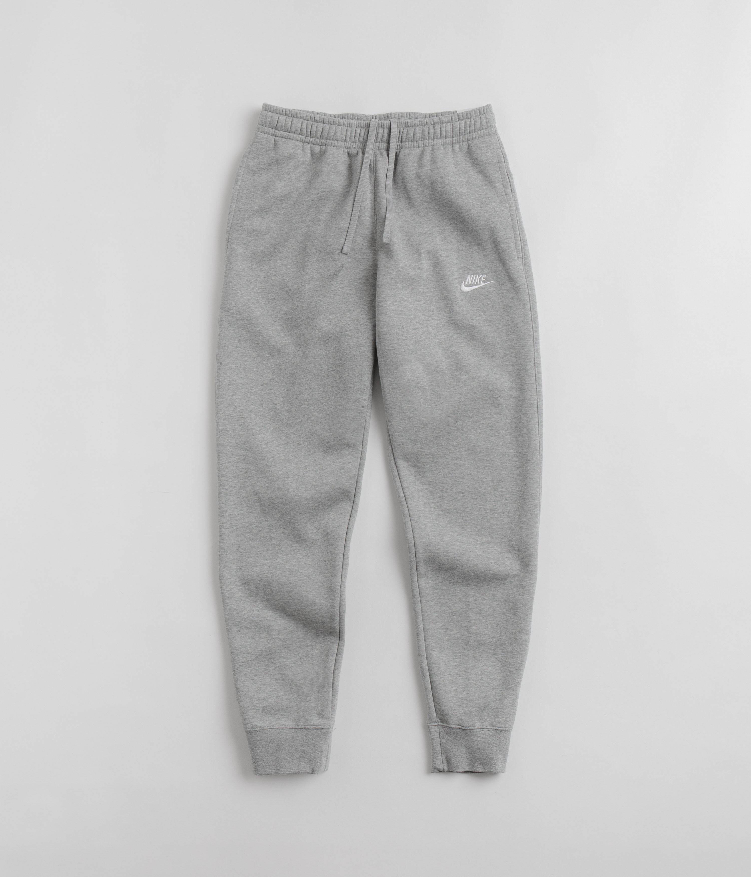 Nike Club Fleece Joggers - Dark Grey Heather / Matte Silver / White