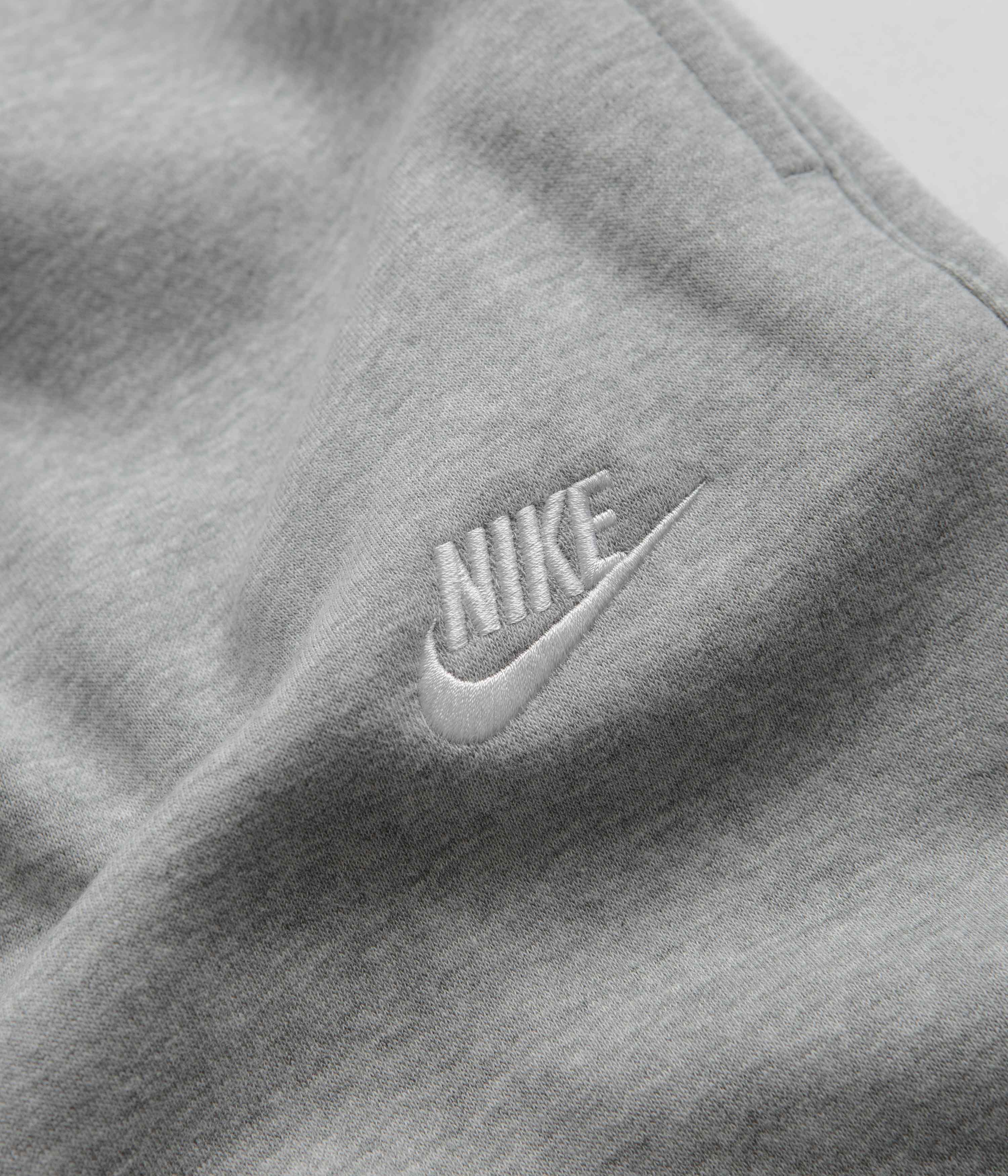 Nike Club Fleece Joggers - Dark Grey Heather / Matte Silver / White