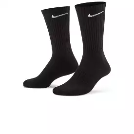 Nike Everyday Lightweight Training Black Crew Socks - 3 Pairs