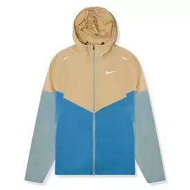 Nike Repel Packable Beige Blue Windrunner Jacket