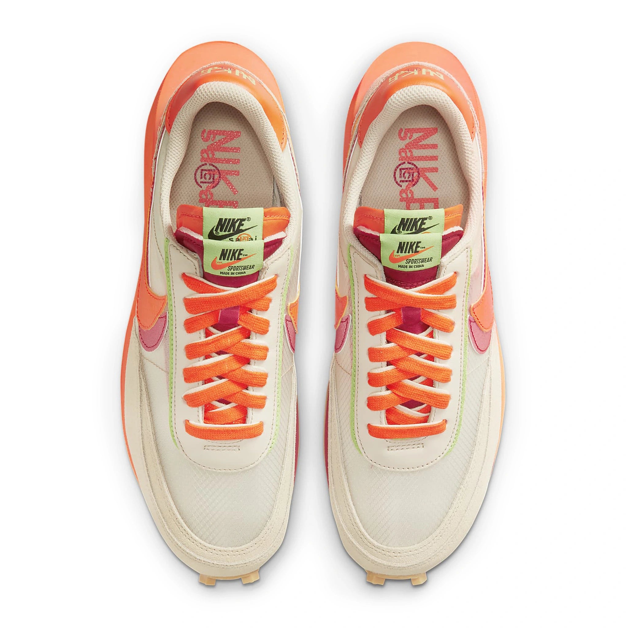 Nike x Sacai LD Waffle CLOT Net Orange Blaze