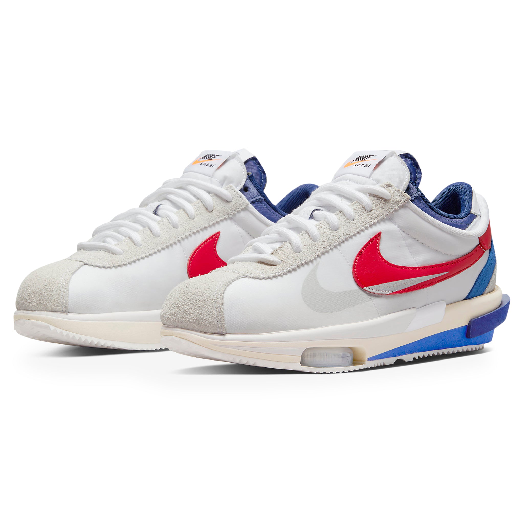 Nike x Sacai Zoom Cortez White University Red Blue