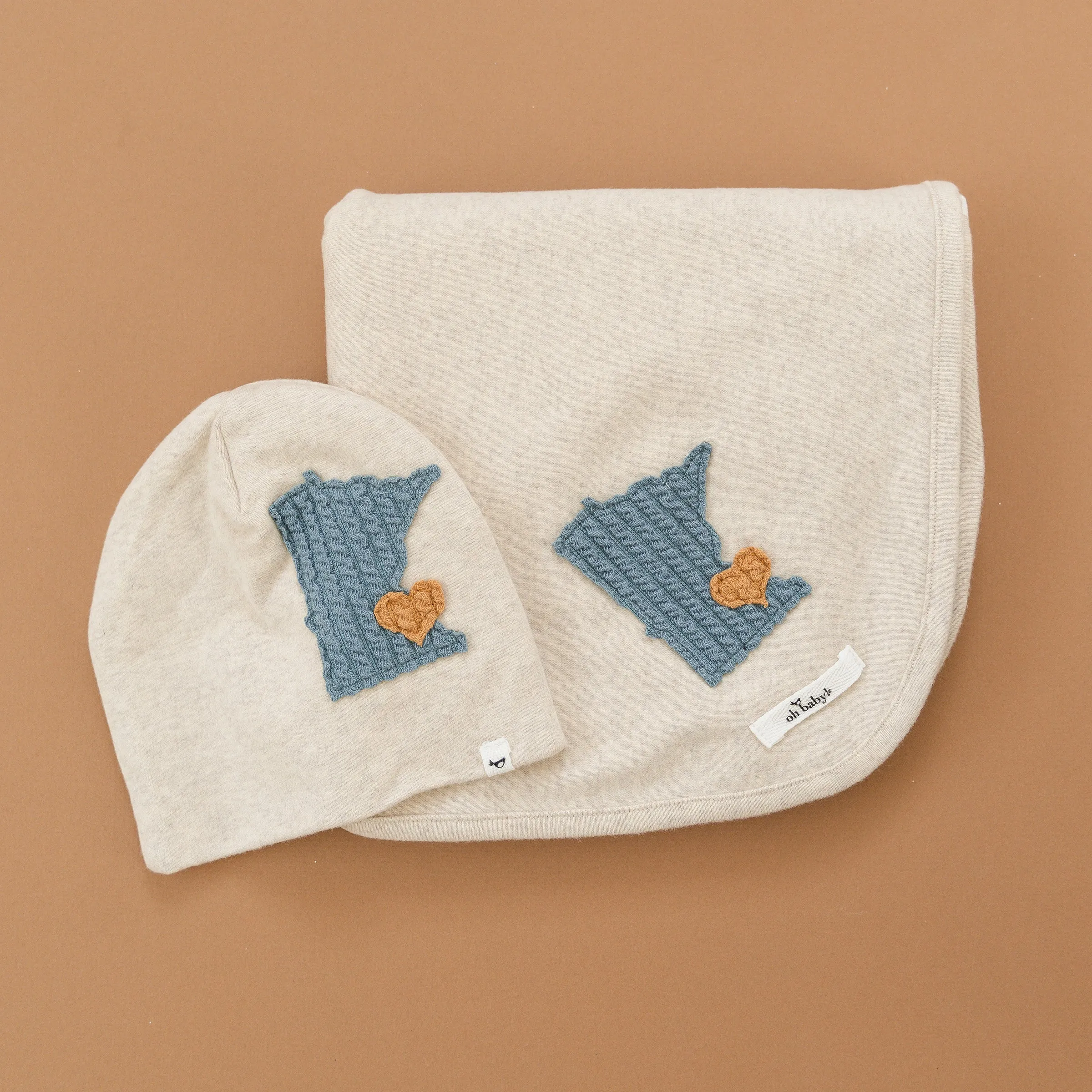 oh baby! Layette Blanket - Minnesota Love Fog - Sand