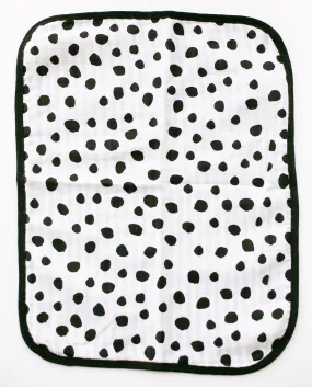 Organic Burp Cloth -  REVERSIBLE Spots + Stripes