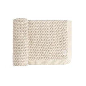 POINTELLE KNIT COLLECTION BLANKET-Beige