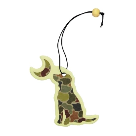 River Camo Dog and Moon Air Freshener