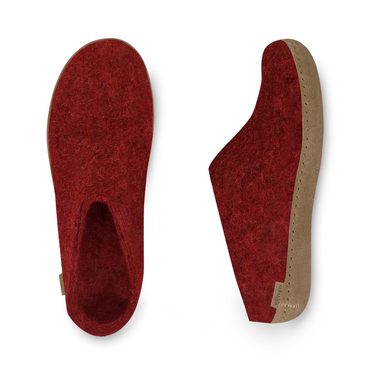 Slip-on with leather sole - Red