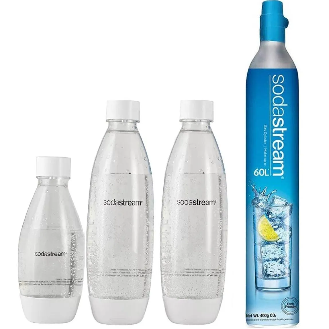 Sodastream Spirit Starter Mega Pack Bottles Gas Soda Maker Fizzy Water Drink White