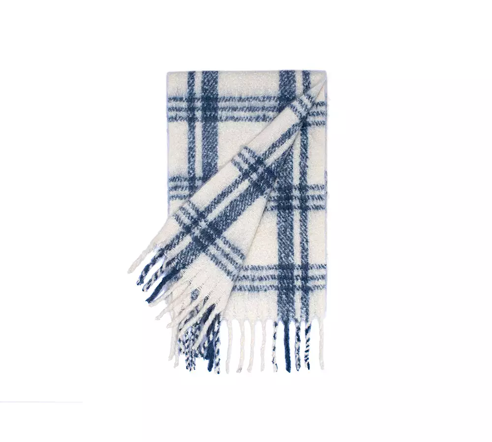 TARRAMARRA Soft Checked Fringed Scarf