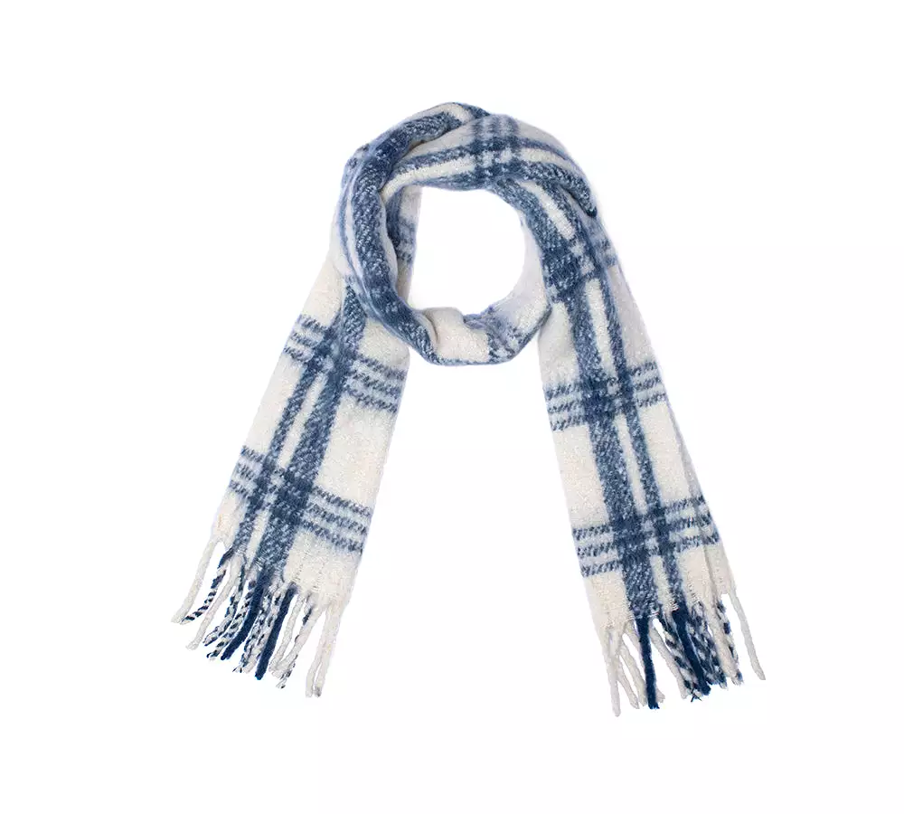 TARRAMARRA Soft Checked Fringed Scarf