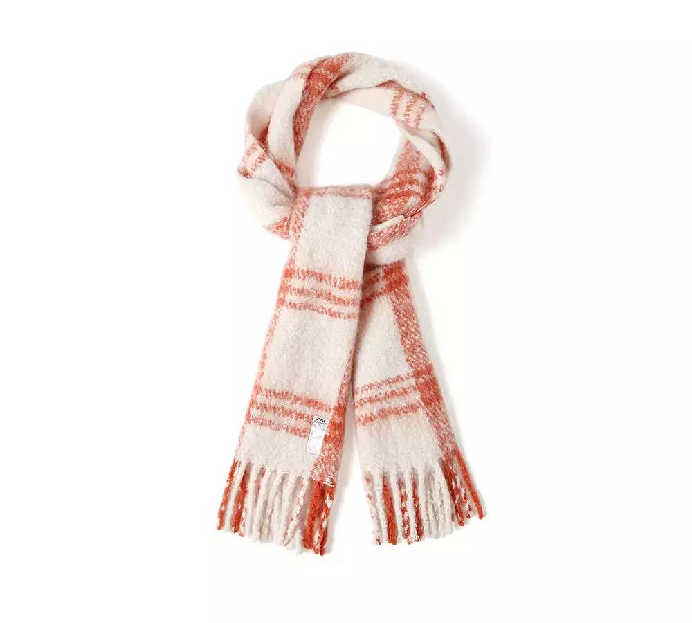 TARRAMARRA Soft Checked Fringed Scarf