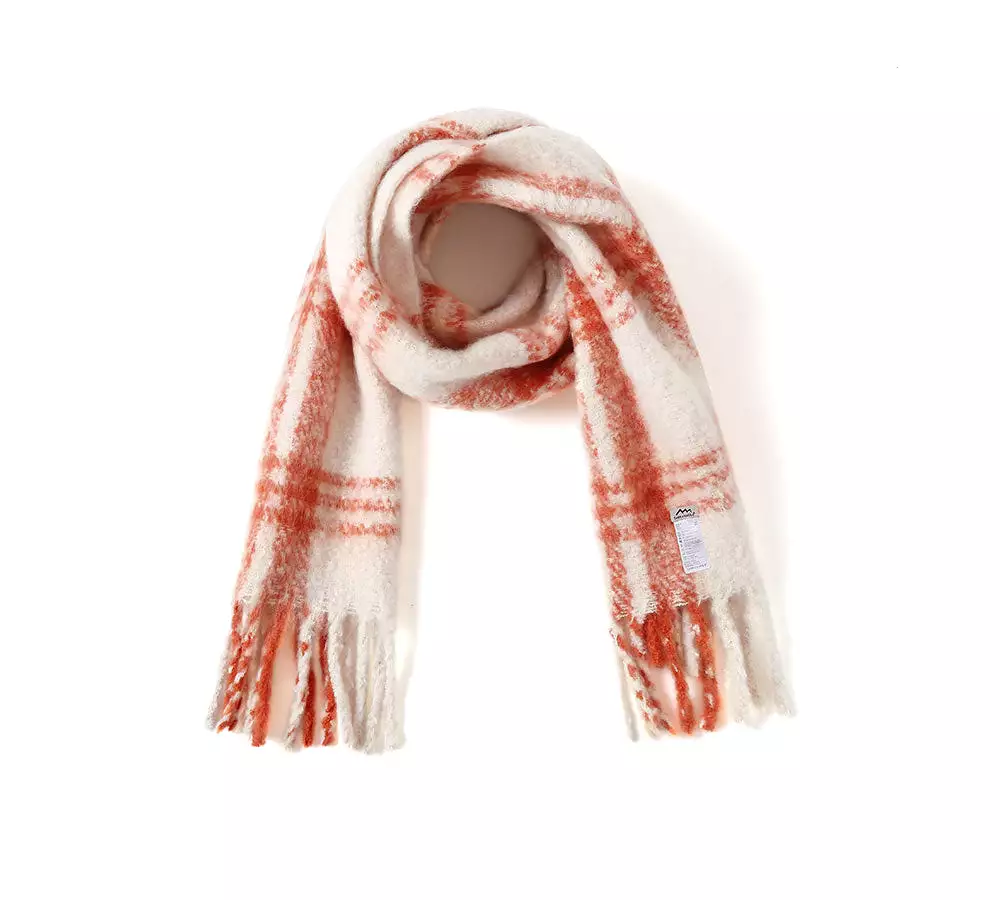 TARRAMARRA Soft Checked Fringed Scarf