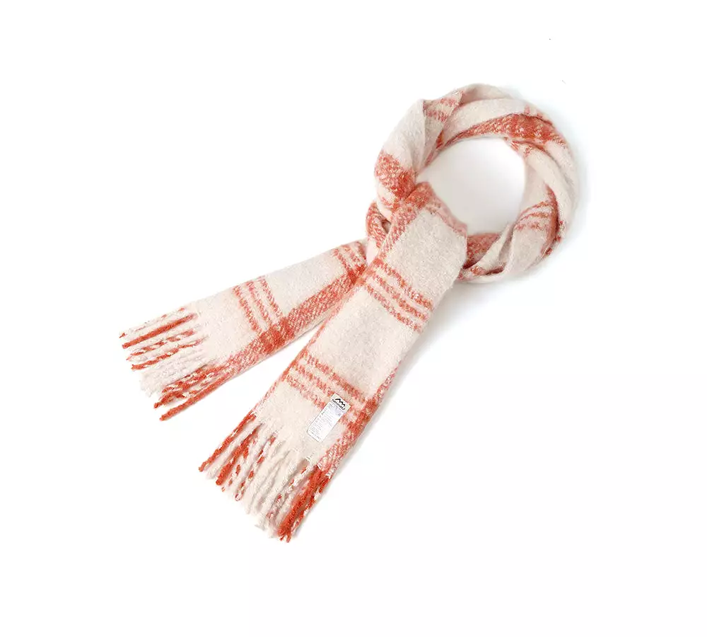 TARRAMARRA Soft Checked Fringed Scarf