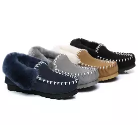 UGG AUSTRALIAN SHEPHERD Ankle Sheepskin Slippers Mens Popo Moccasins Big Size