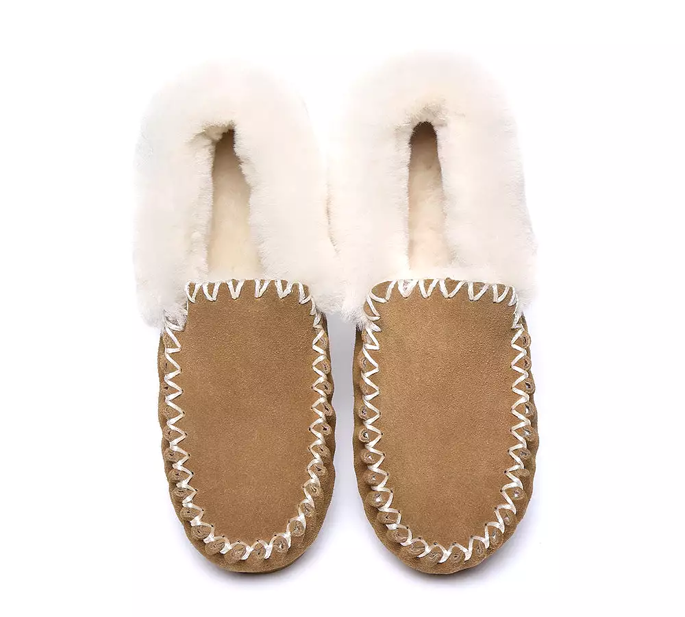 UGG AUSTRALIAN SHEPHERD Ankle Sheepskin Slippers Mens Popo Moccasins Big Size